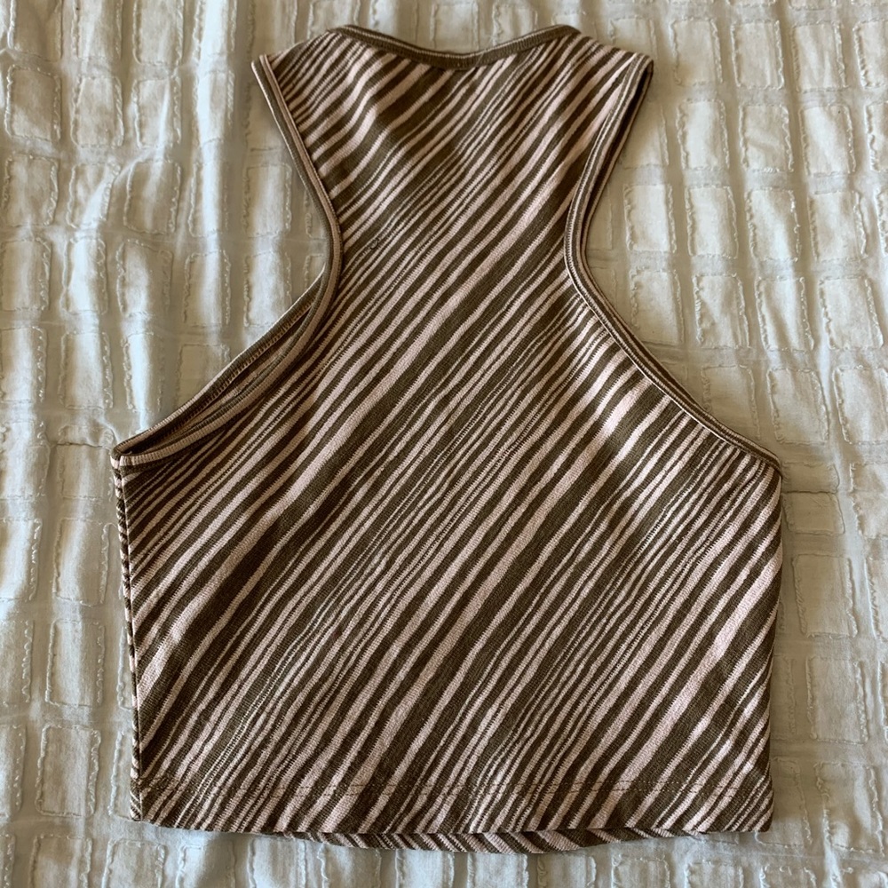 Free People Brown and White Striped Tank Top - Picture 7 of 7